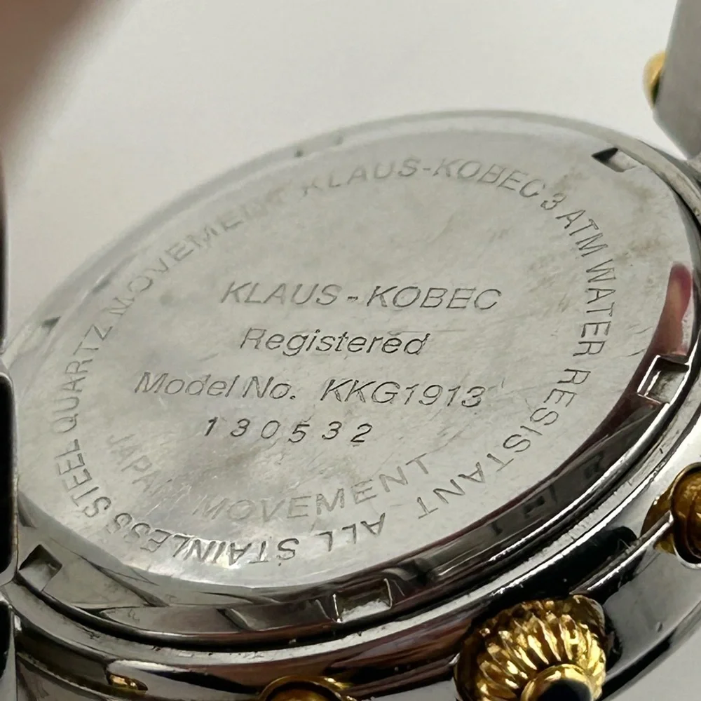 Klaus Kobec Couture Mens Sports Japan Movement 3ATM Stainless Steel Watch #628